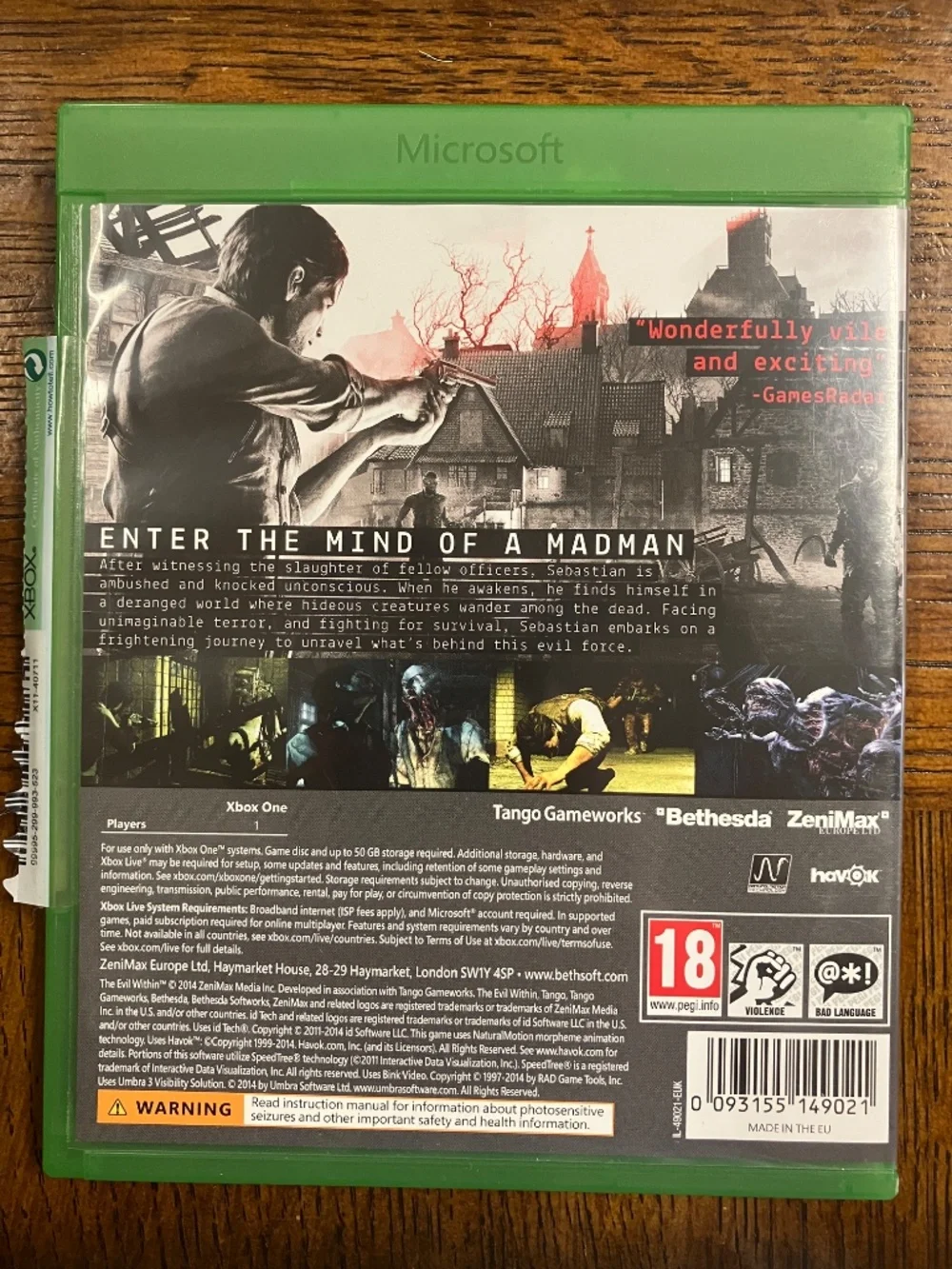 Xbox ONE - The Evil Within Video Game